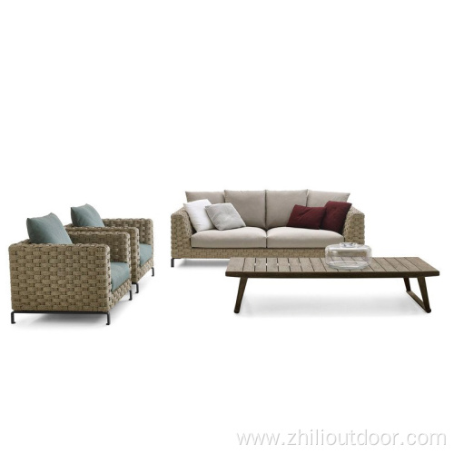 set wicker patio garden sofa set outdoor furniture